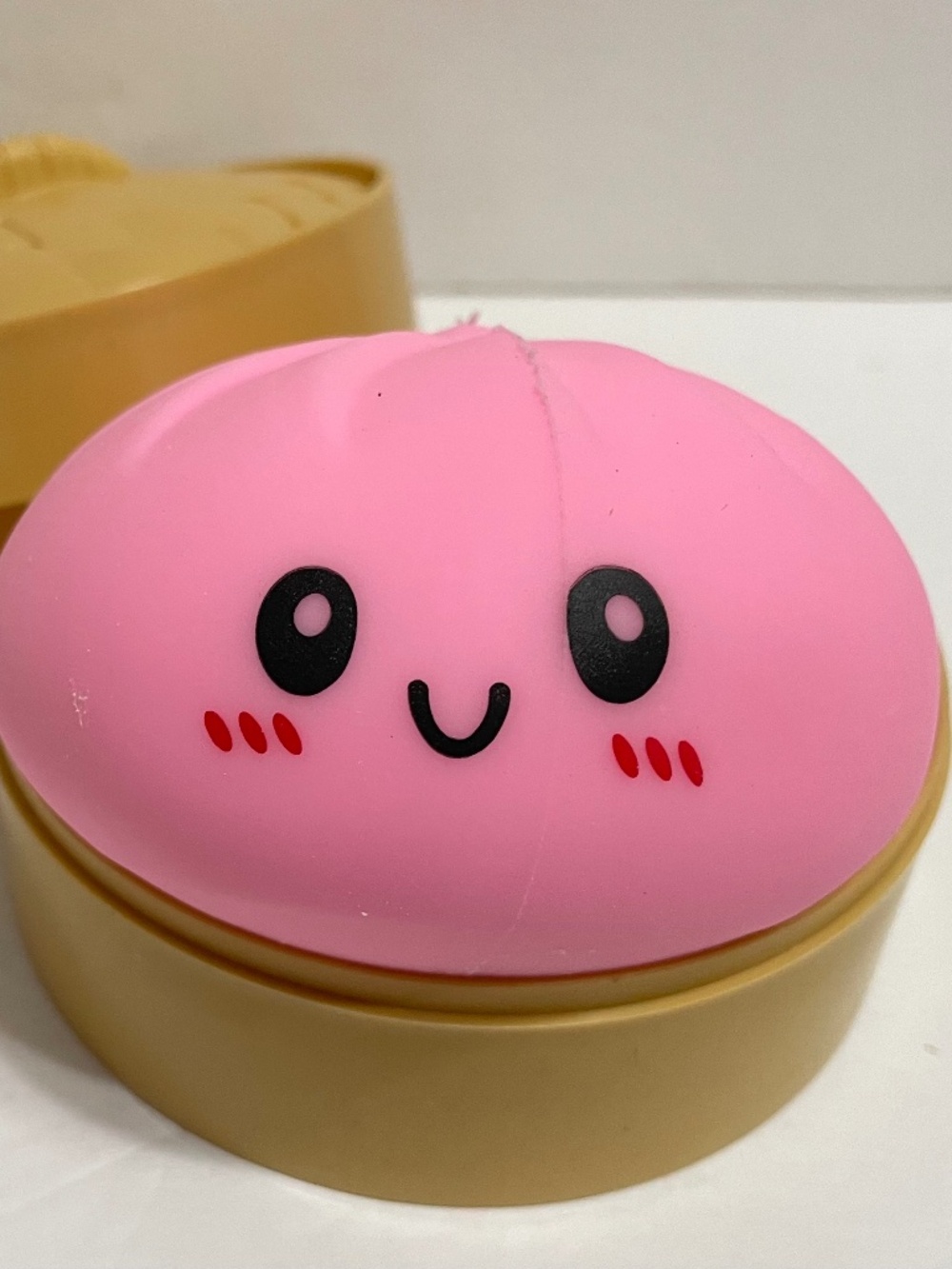 Rainbow Mystery Dumpling Squishy Bun Viral 3.5”Large NEW SEALED Crazy Fun-Pink